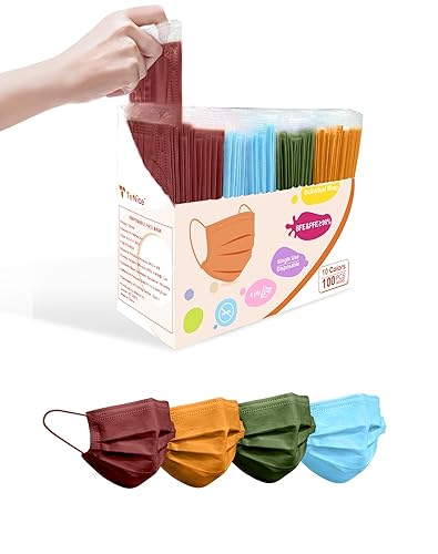 Miniatura 163 de Mascarillas desechables paquete de 100 unidades, 4 capas ASTM nivel 3 grado médico, transpirables para protección al aire libre de adultos, Sinfonía