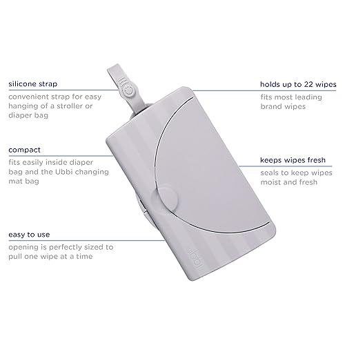 Miniatura 8 de Ubbi Dispensador de toallitas para bebés, contenedor portátil para viajes, accesorio de bolsa de pañales imprescindible para recién nacidos, soporte