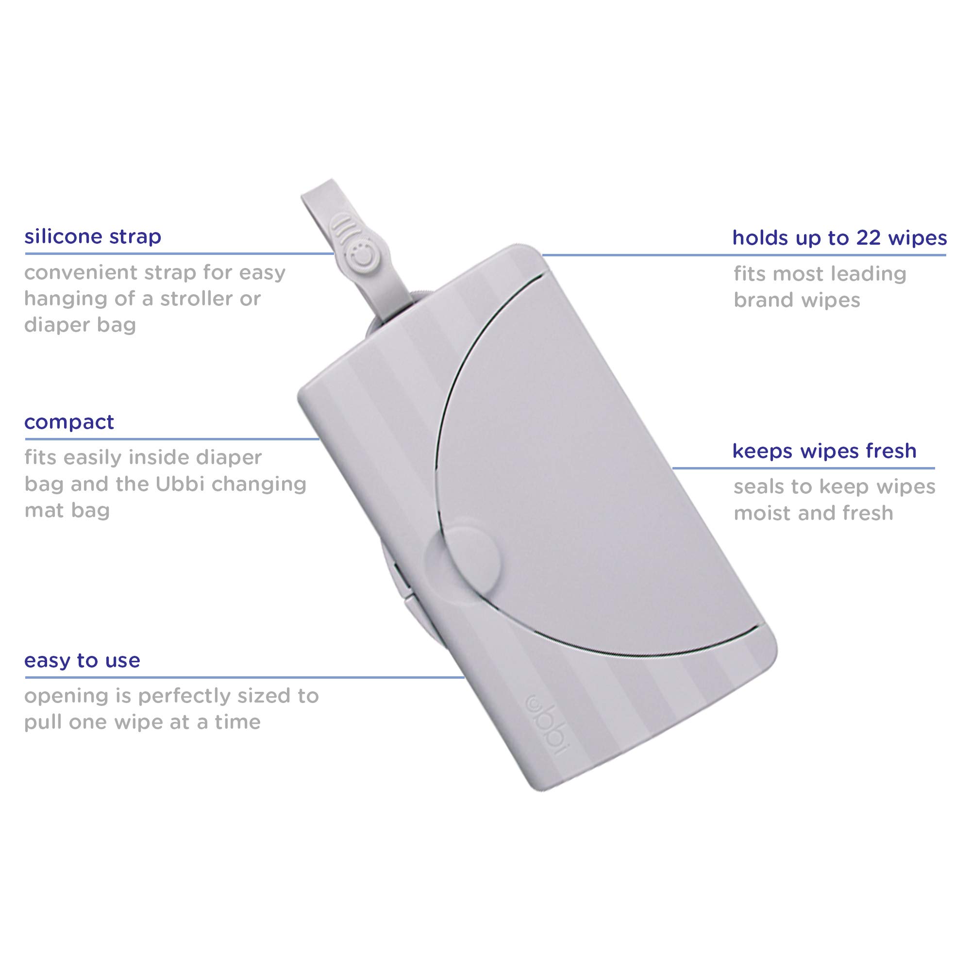 Ubbi On The Go Wischtuchhalter, Babygeschenk, Grau