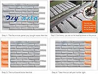 Vista 4 de Paneles de ladrillo sintético, paneles de pared 3D para interiores y exteriores, pared artificial (32 pies cuadrados/caja, rojo con blanco lavado)