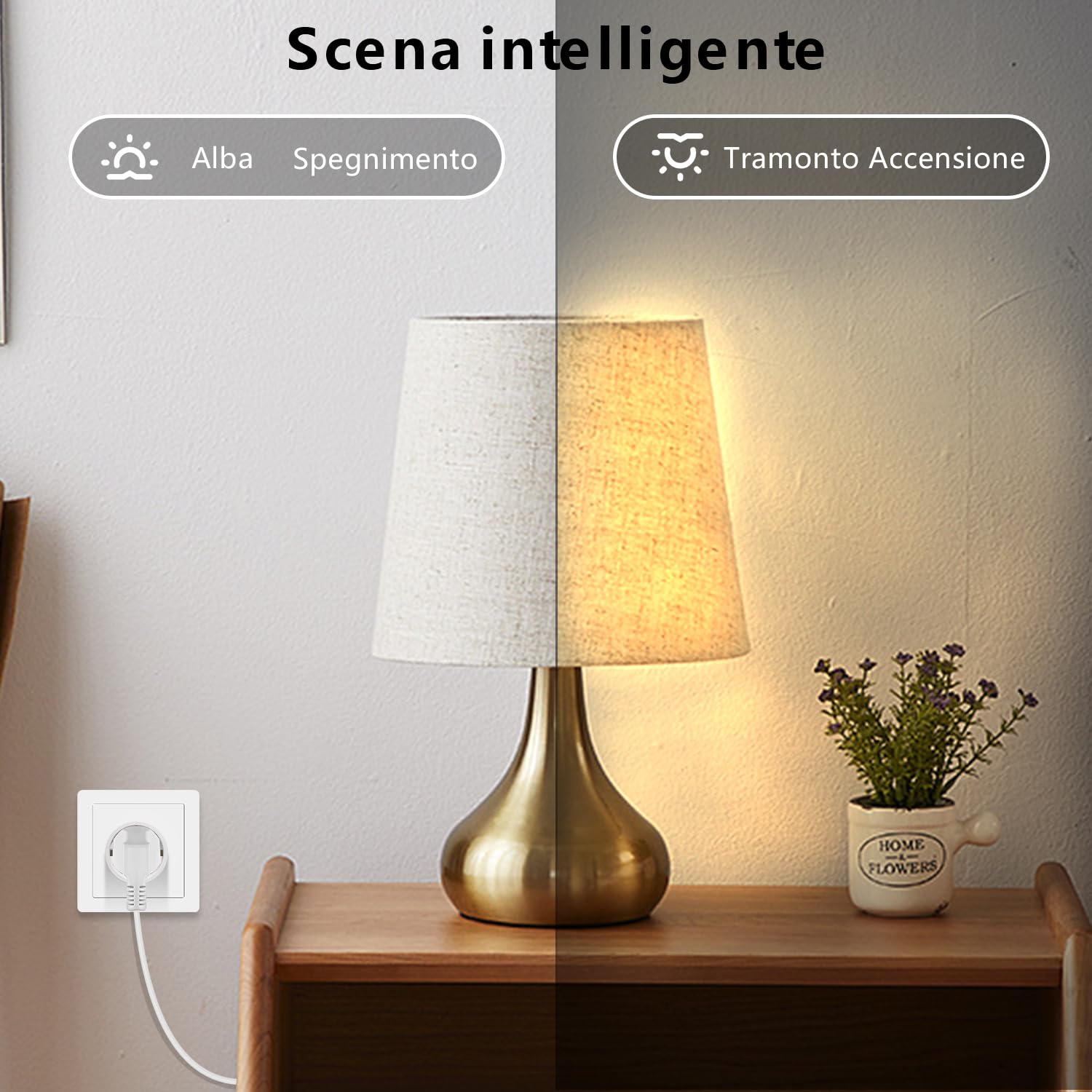 KETOTEK Presa Smart WiFi, Presa Intelligente con Monitoraggio Energia, Smart Plug, Compatibile con Alexa e Google Assistant, Controllo Vocale e Remoto App, Funzione Timer, 4 Pezzi