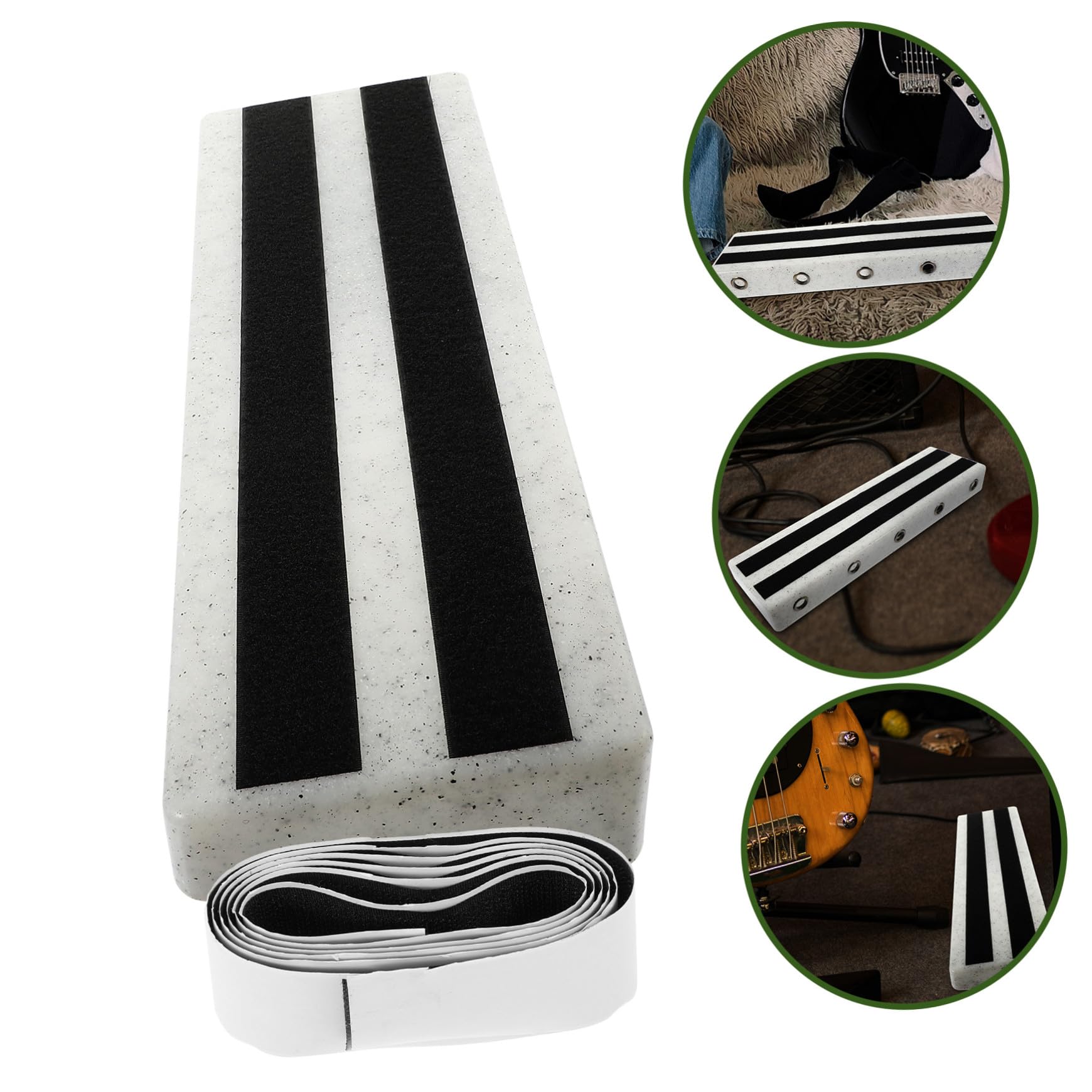 Toyvian Pedalera de Guitarra Eléctrica Tablero de Efectos en Pe Blanco, Diseño Seguro y Fiable para Organizador de Efectos y Uso en Conciertos