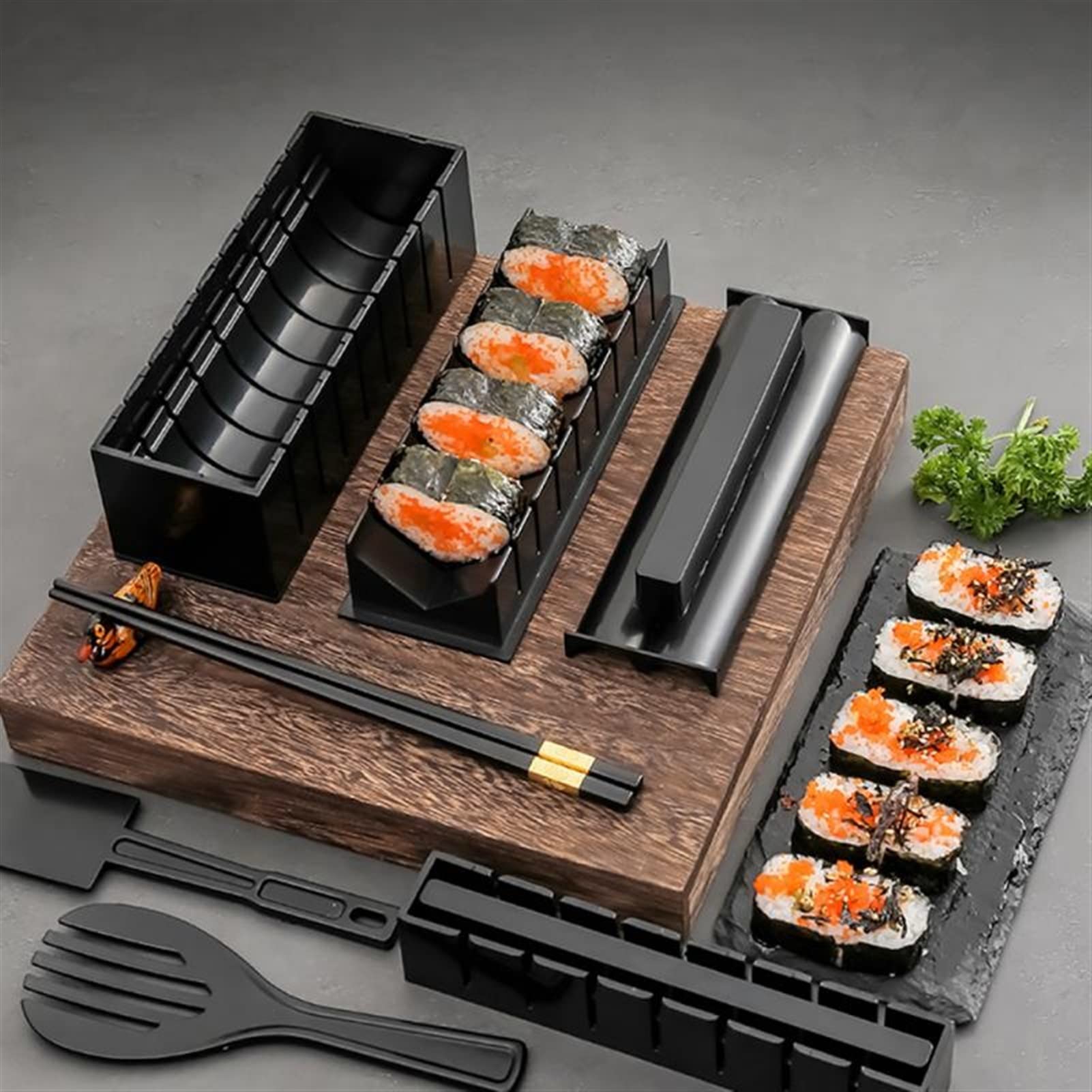 Kit para hacer sushi,molde para sushi, 10 Unids/set Kit De Equipo for Hacer Sushi De Bricolaje Rodillo De Bola De Arroz Hacer Rollos De Pastel Herramientas De Moldes Multifuncionales Gagdets De Cocina