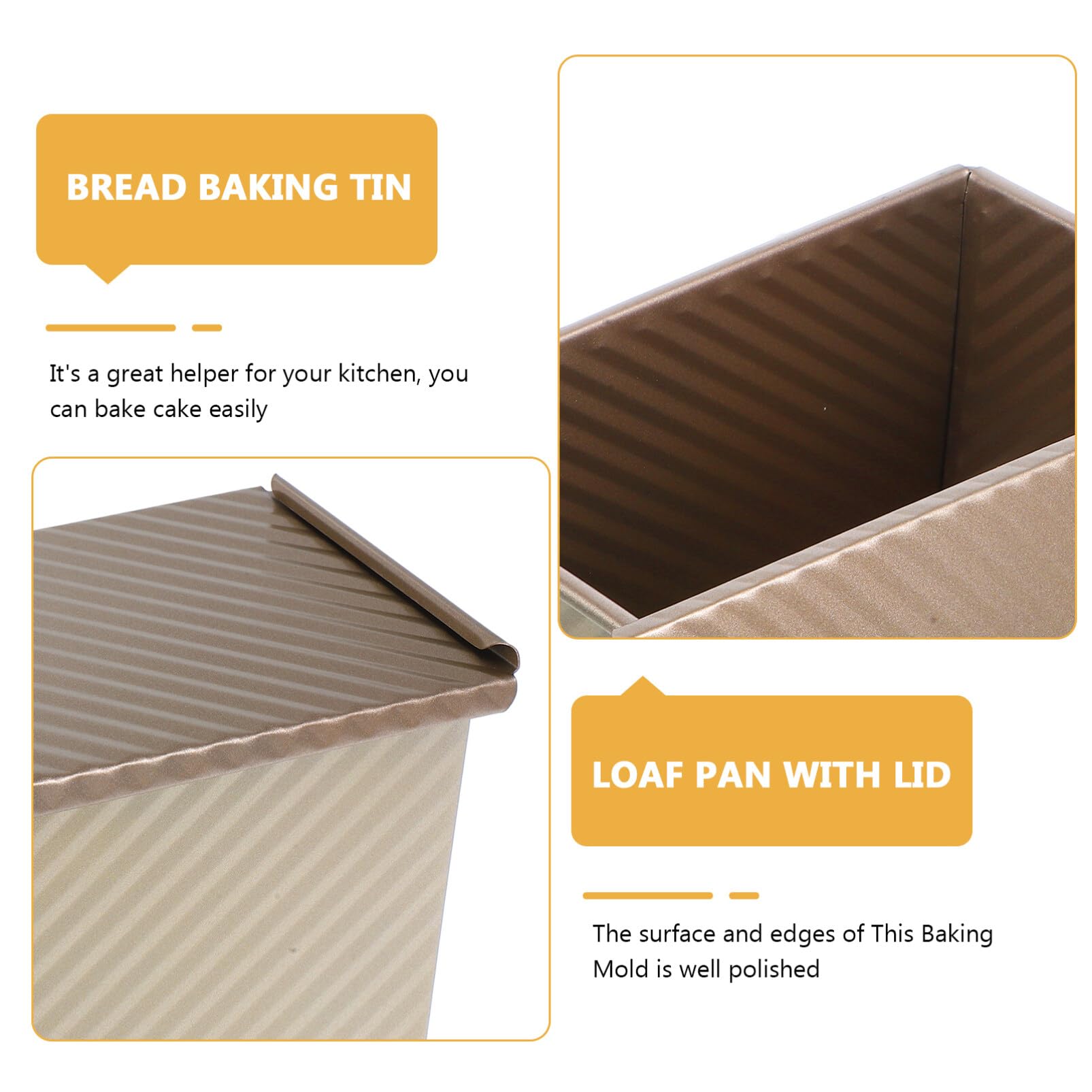 MAGICLULU Rechteckige Brotbackform mit Deckel Kastenform zum Brotbacken für Toast und Kuchen Antihaft-brotform für Küche und Bäckerei