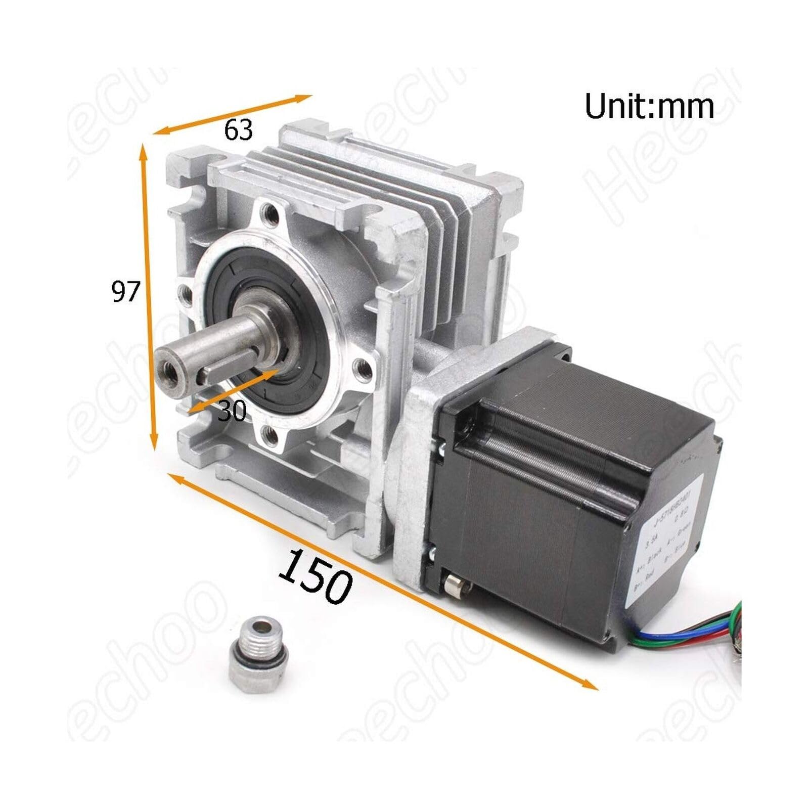 #US 23 Stepper Motor 3.5A L2.1inch Gearbox Ratio 30:1 Speed Reducer...