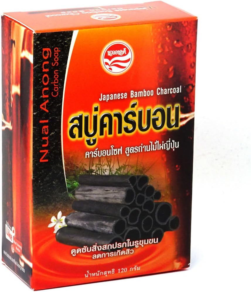 Japanese Bamboo Charcoal Bar Soap Carbon Detox Acne Facial Body Skin Care 120g by jawnoy