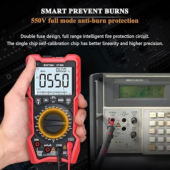 ZOYI ZT980 6000Counts multimeter Digital Display Manual high-Precision Intelligent Inductance Professional Tester Transistor Capacitor HFE Voltage Current NCV