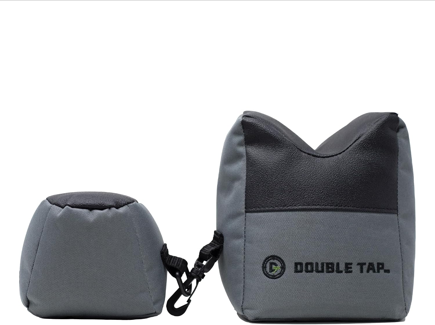 Double Tap Ind. Front & Rear Shooting Bags - Precision Rifle Rest - 600D Polyester - Adjustable Shooting Bag Set - Portable Rifle Support Bags for Hunting & Range Practice - Combo