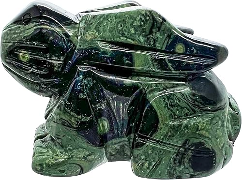 Miniatura 1 de Estatua de conejo sentado de piedra tallada a mano, figuras de conejo de cristal curativo, escultura de bolsillo, decoración del hogar, regalo del