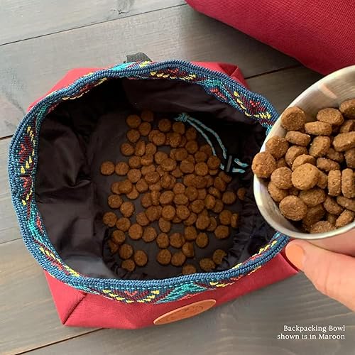 Vista 4 de Wilderdog Tazón para mochilero: capacidad para alimentos y agua de hasta 64 onzas, Pacific Blue, Azul Pacífico