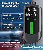 Wallbox 3,7kW Colonnina Ricarica Auto Elettrica,7M Carichino Auto Elettrica | Cavo Ricarica Auto Elettrica Tipo 2 6-16A Regolabile, LCD Digitale, Ricarica Ritardata, IP65, per EVs(IEC 62196-2) & PHEVS - 3