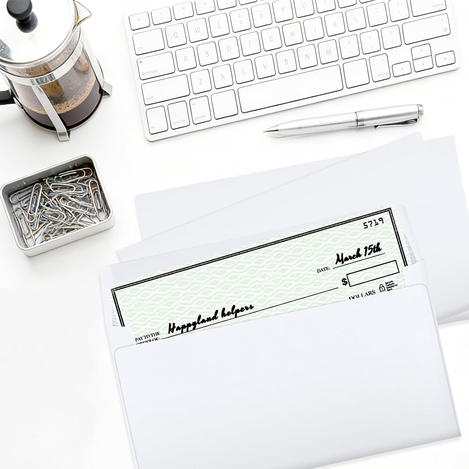 1000 Pack #6-3/4 Security Envelopes Self Seal - 3-5/8 x 6-1/2 Inch White Business Envelopes Peel and Seal Closure, 28 LB Windowless Security Tinted Envelope Bulk
