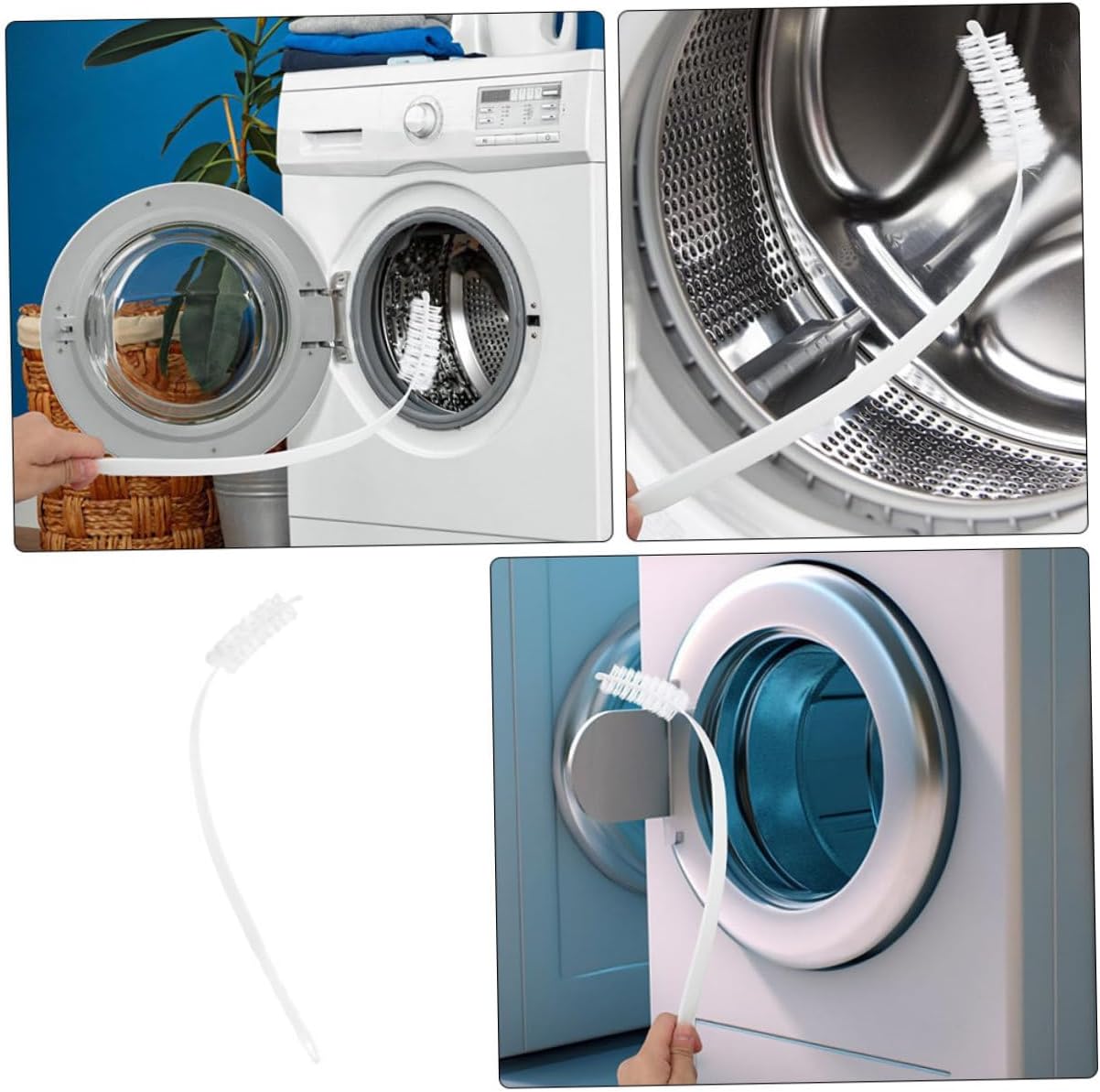 4pcs Drum Washing Machine Cleaning Brush for Efficient Debris Removal Handle Design for Deep Cleaning Washer Accessory for Household Use