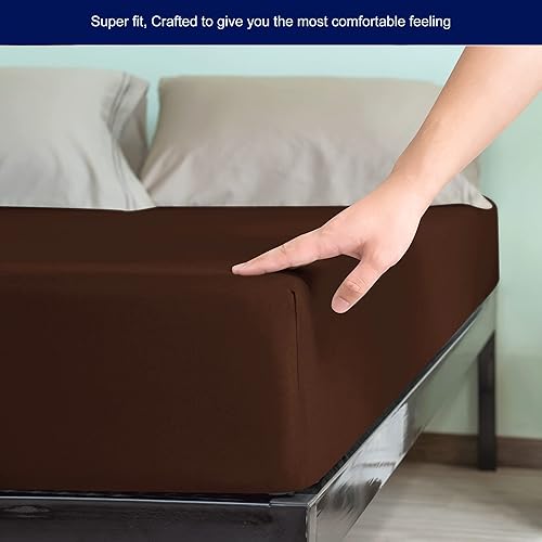 Miniatura 5 de Subrtex Sábana bajera ajustable de 15 a 18 pulgadas de profundidad, microfibra suave, hipoalergénica, antimanchas, resistente a las arrugas,