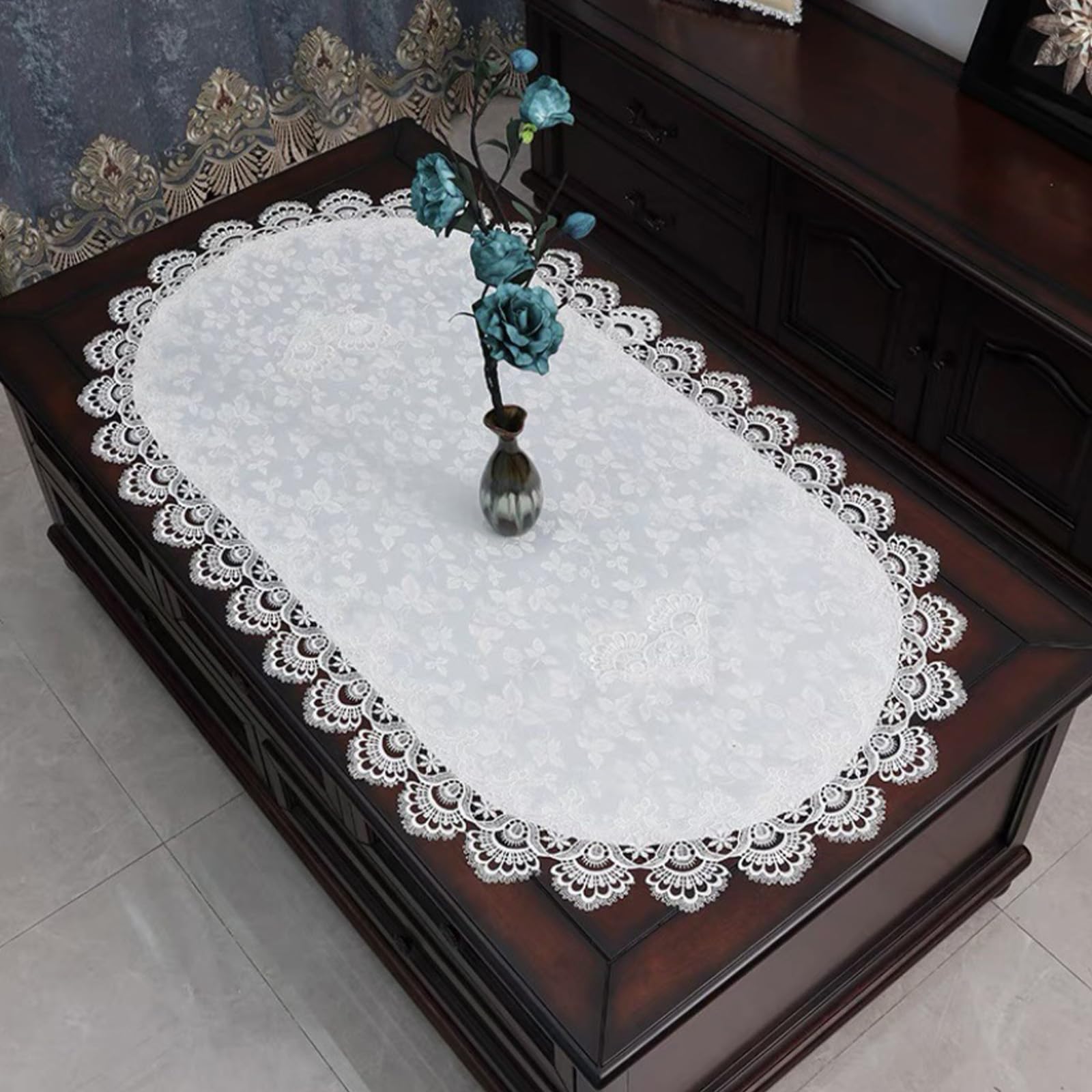 Petti Artigiani Italiani - Tafelkleed Tafelkleed Tafelkleed Voor De Keuken Van Katoen Design Cirkel Grijs X24 Pleinen %28140 X 450 Cm%29 100 Made In Italy