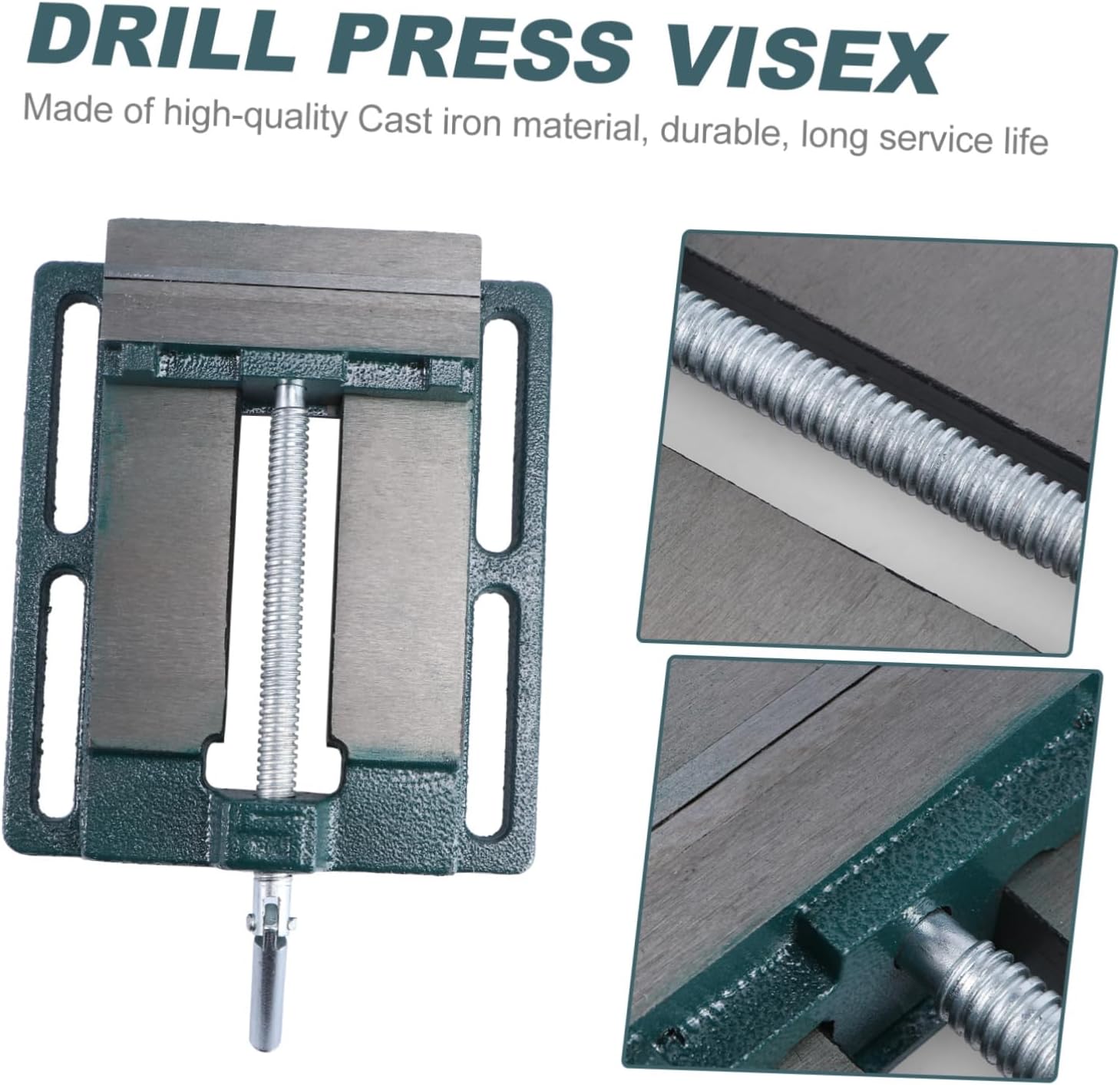 DOITOOL Cast Iron Drill Press Vise Table Vise Efficient Bench Clamp for Woodworking for Milling and Drilling Machines Green