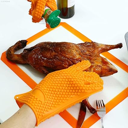 Ubersweet Imported F843 Outdoor Silicone Coo BBQ Heat-Resisting Prop Accessories Mitten_36275