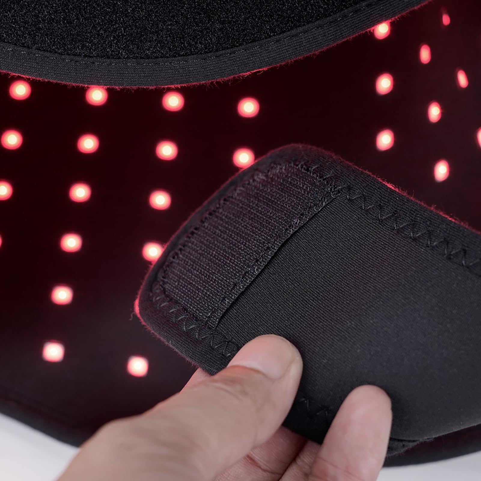 GOURIXIN Rotlichttherapie-Mütze, 660 nm Rotlicht 850 nm Nahinfrarot LLLT-Haarwuchskappe mit 216 Perlen, 5 Dimmeinstellungen, 1 Pulsmodus, 6 Zeiteinstellungen