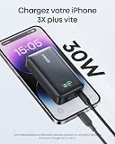 Anker Power Bank, 533 Power Bank (PowerCore 30W), Power IQ 3.0 Portable Charger with PD 30W Max Output, 10,000mAh Battery Pack for iPhone 16/15/14/13 Series, Dell, Microsoft Surface, iPad Pro,and More - 3