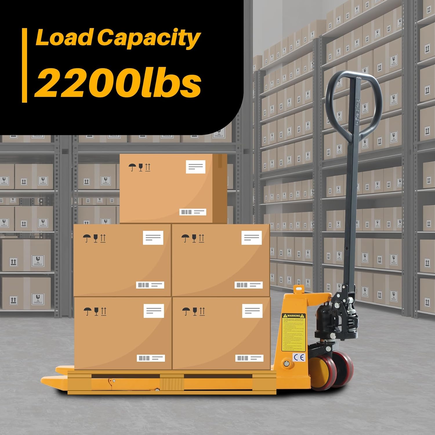 APOLLOLIFT Mini Pallet Jack Truck, Foldable Pallet Truck 2200 lbs Capacity 31.5" L x 15" W Narrow Forks, Manual Pallet Jack with Foldable Forks and Handle, Easy Storage