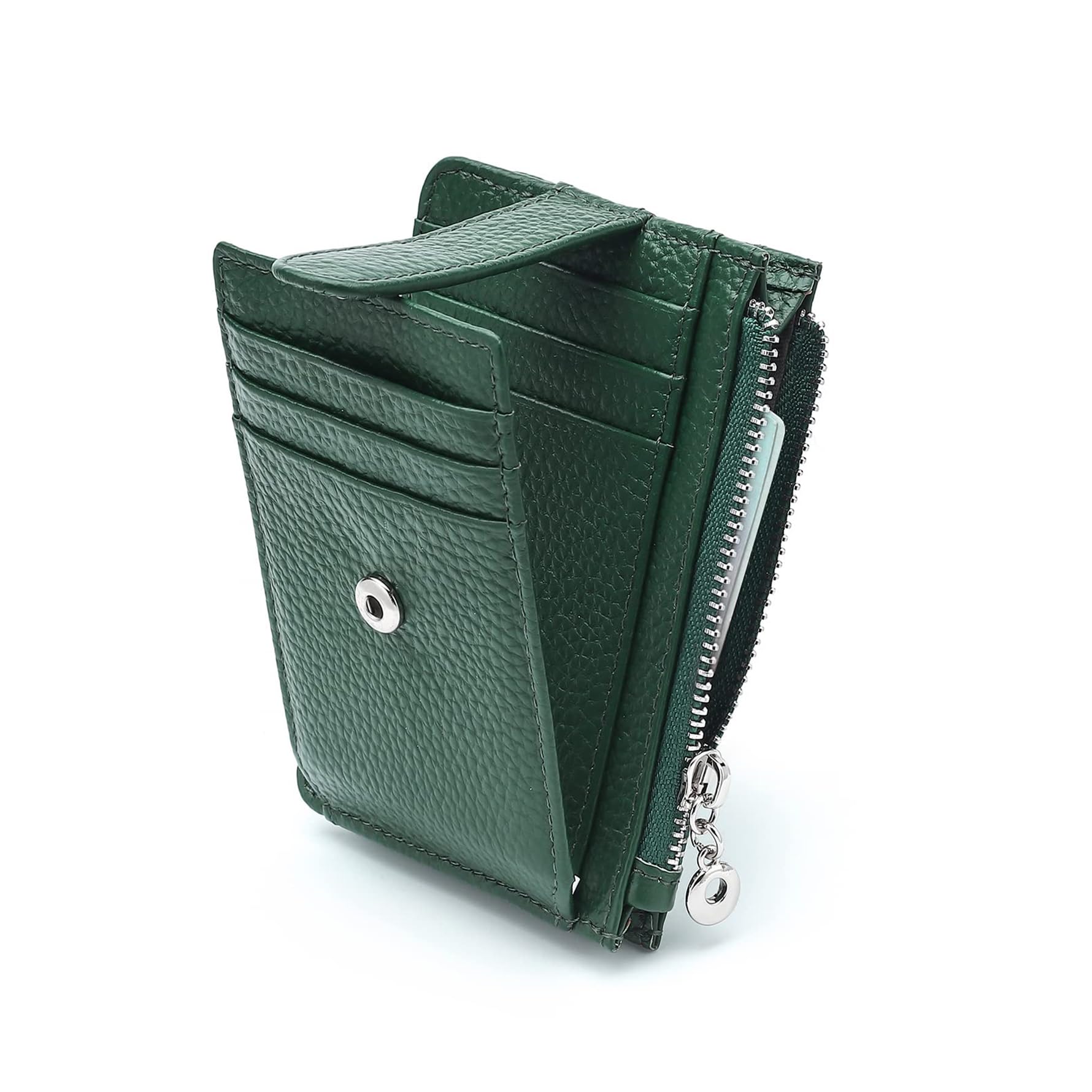 Fependu Slim Wallet for Women Genuine Leather Card Holder Thin Womens RFID Blocking Small Wallets