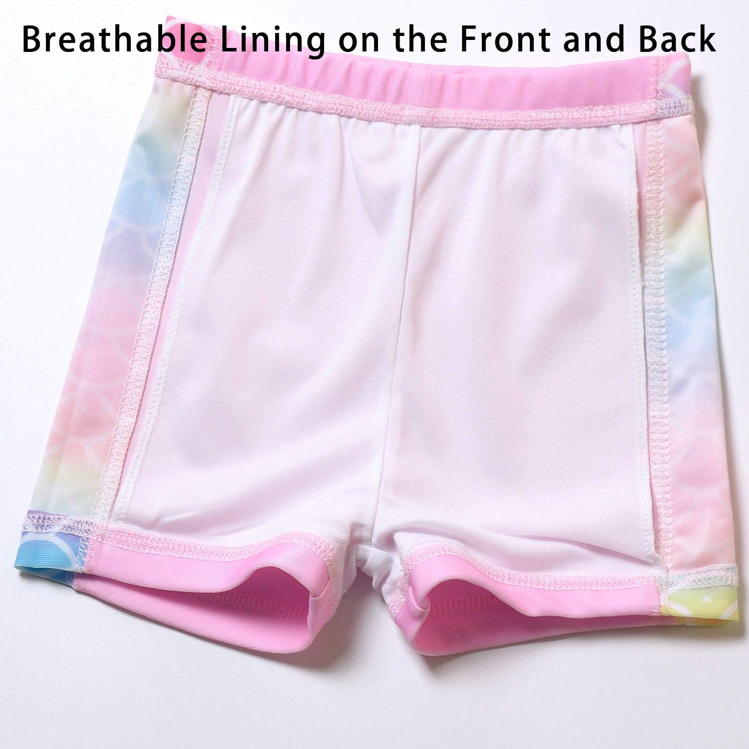 QPANCY Rash Guard for Girls Swimwear 2-Piece Mermaid Unicorn Swimsuit UPF 50+ UV - Image 4