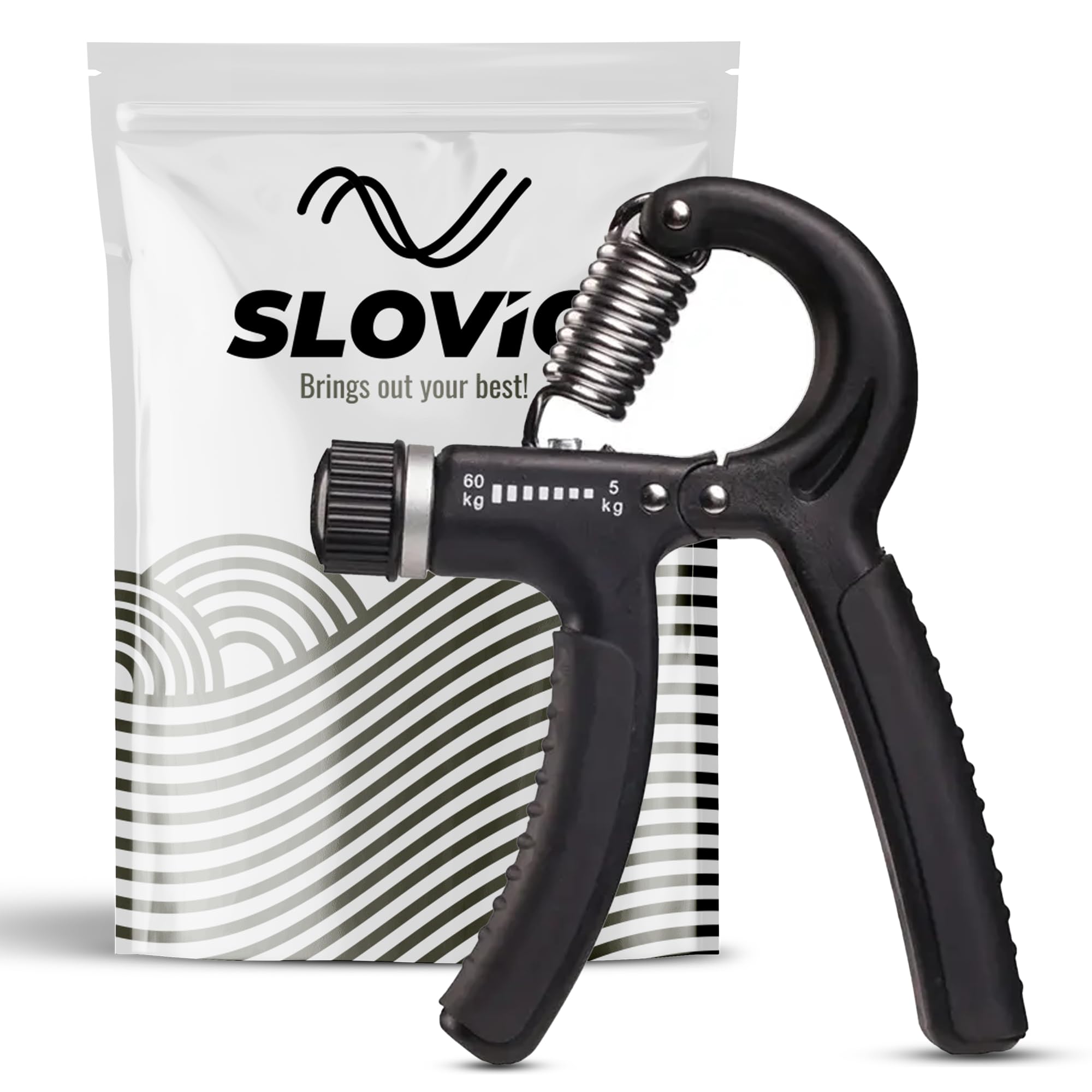 SLOVIC Resistance Band & Hand Grip Combo | Full-Body Workout | Natural Malaysian Latex Band with Door Anchor | Biceps, Triceps, Back, Legs, Fingers, Wrists, Forearms Workout | Black Band (35 kg)… (B0BRKGYR6X) Amazon Price History, Amazon Price Tracker