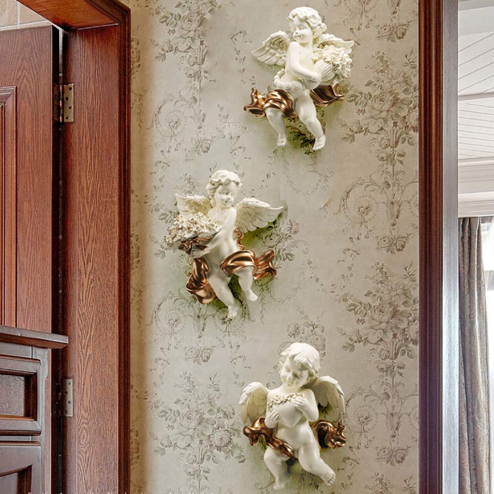 木彫りの天使壁掛け プットー ケルビム 彫刻エンジェル 民藝 オブジェ/K042 木彫りの天使壁掛け プットー ケルビム 彫刻エンジェル 民藝