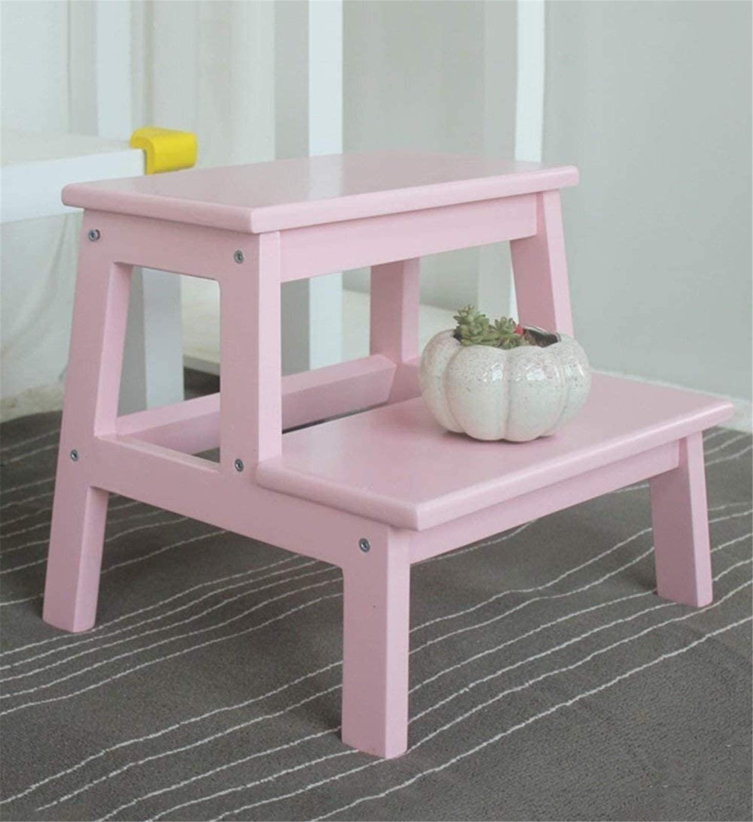 Escabeau ménage compact en bois idéal comme tabouret d'entrée