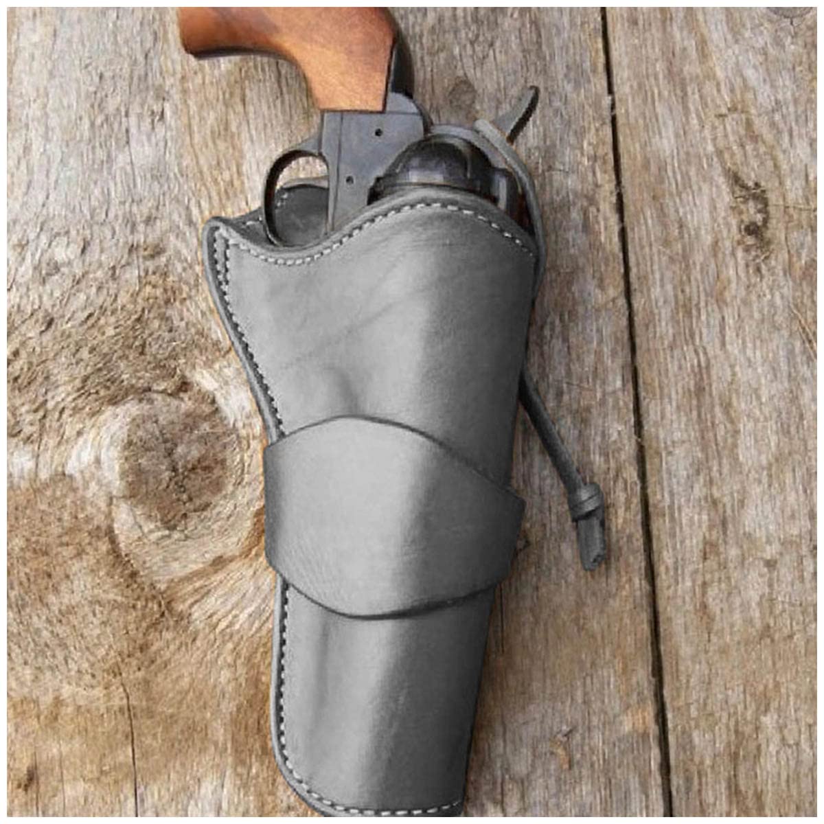Fondina per pistola in pelle PU medievale Fondina per pistola a scomparsa vintage Fondina per revolver per accessorio da pirata da cowboy occidentale da 6 pollici, stile medievale, stile medieval
