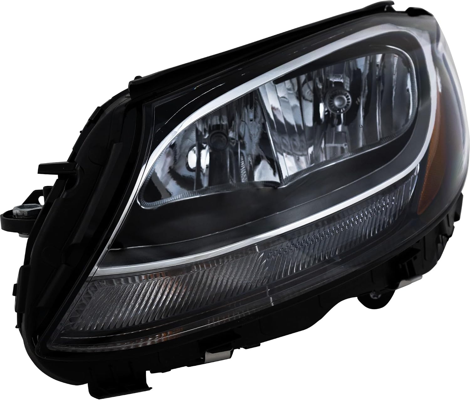 Compatible with 15-18 C-Class without Premium Package Front Halogen Headlight with Bulb Left Driver Side