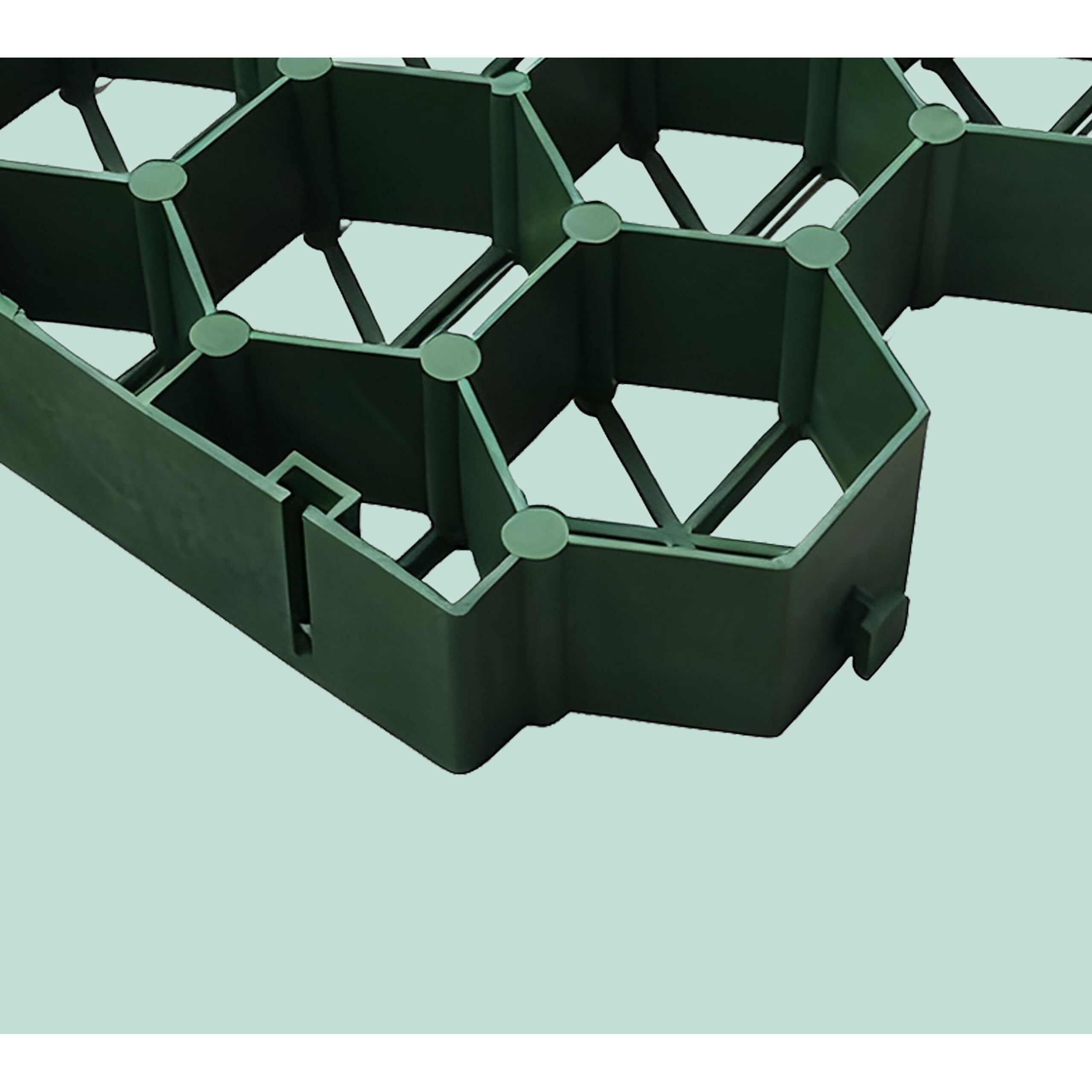 Relaxdays Set di 4 Griglie per Prato in Plastica, 50x50 cm, Carrabili, Verde