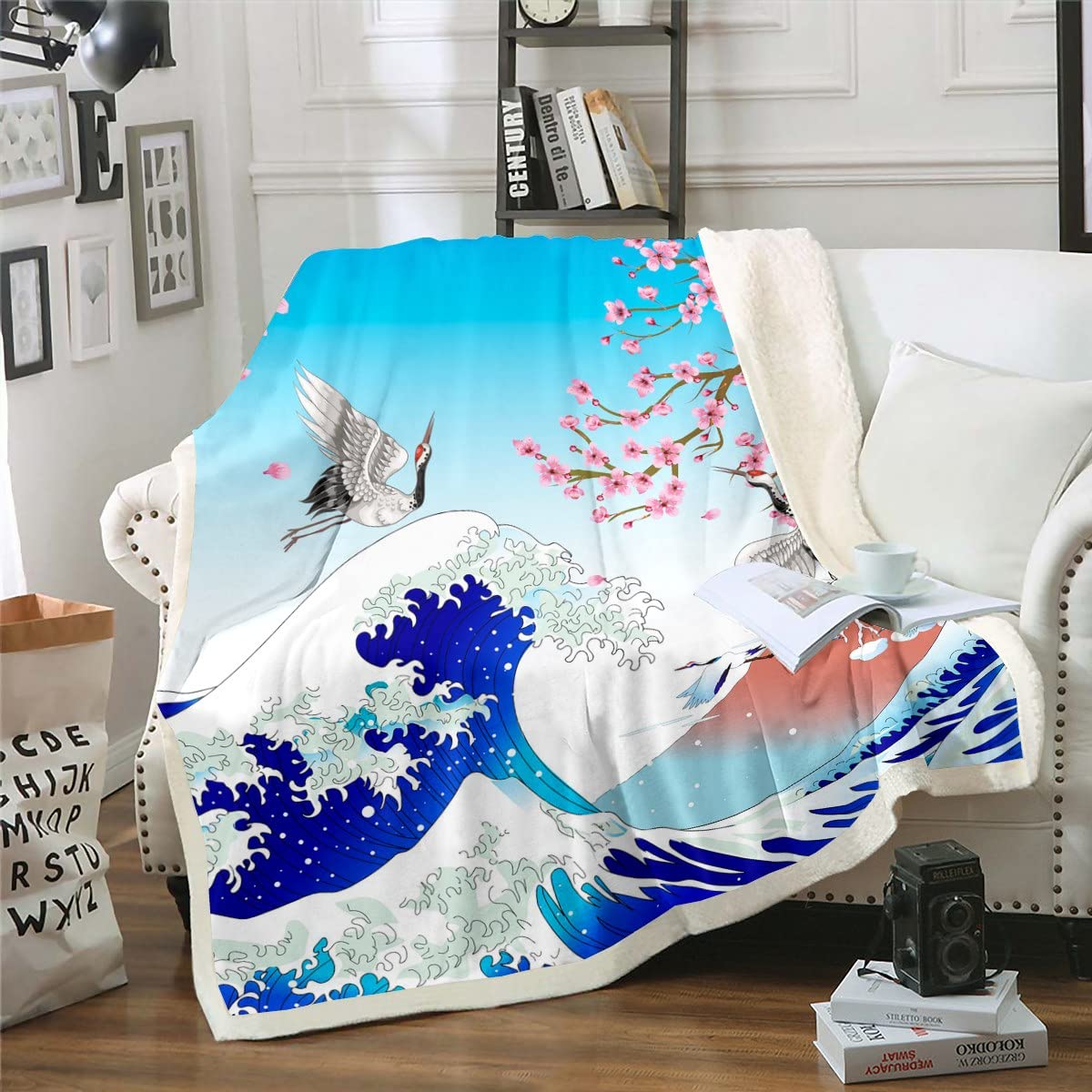 Coperta Morbida In Flanella Per Bambini Con Cielo Stellato, Blu E Viola, Leggera E Calda, 127x152 Cm, Perfetta Per Lettino E Divano