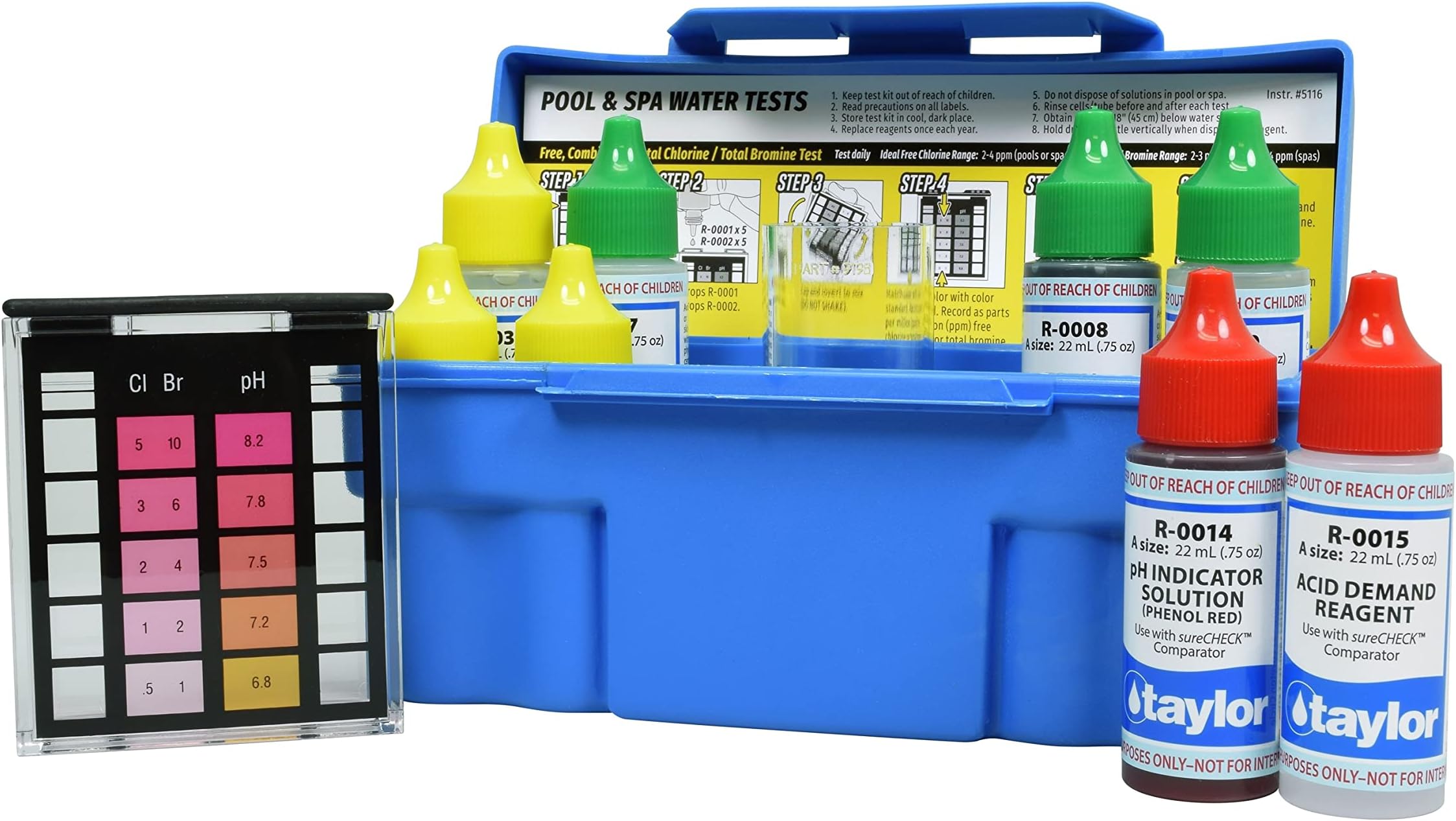 Taylor Technologies TTK10046 Troubleshooter DPD Pool and Spa Water Test Kit