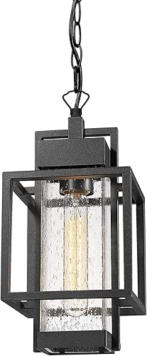 Miniatura 7 de Lámpara colgante al aire libre, luces colgantes al aire libre para porche, faroles colgantes exteriores, lámpara de techo al aire libre, lámpara de