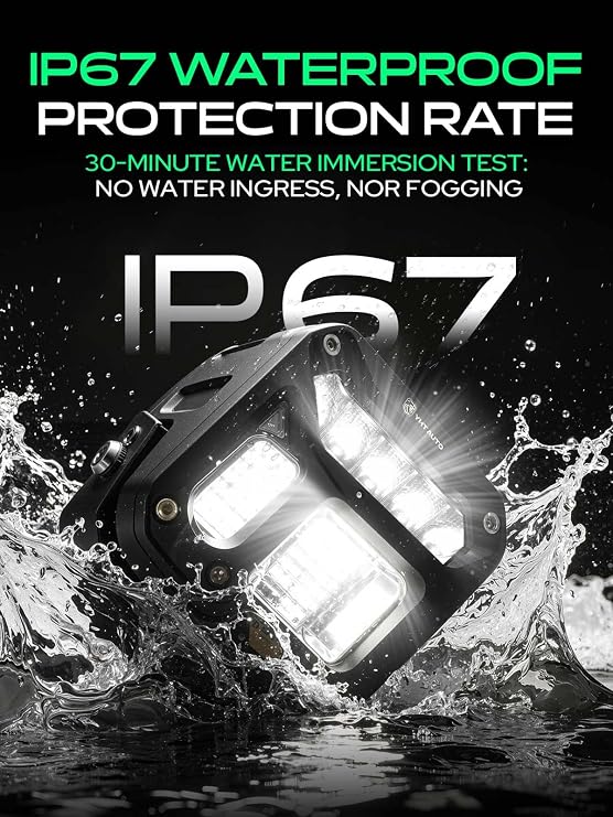 YHTAUTO 3 Inch LED Light Bars w/Wiring Harness & Light Cover, 20W 2400LM, 5700K, Spot10 Beam Off Road Camper Pod Light for Truck SUV ATV UTV Golf Cart Tractor 4x4 Van Boat IP67 Waterproof Lamp
