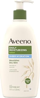 Sheer Hydration Daily Moisturizing Lotion for Dry Skin with Soothing Oat, Lightweight, Fast-Absorbing & Fragrance-Free Intense Body Moisturizer, 18 fl. oz
