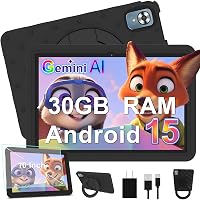 DMOAO Tablet Bambini 10 Pollici Android 15 con 30GB RAM, 5G Wi