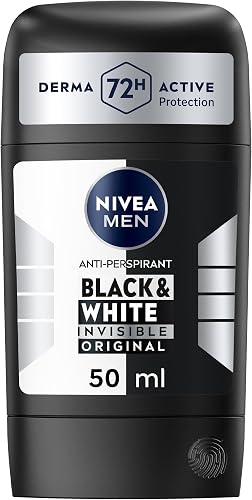 NIVEA MEN Black & White Invisible Original Anti-perspirant Stick, 50ml