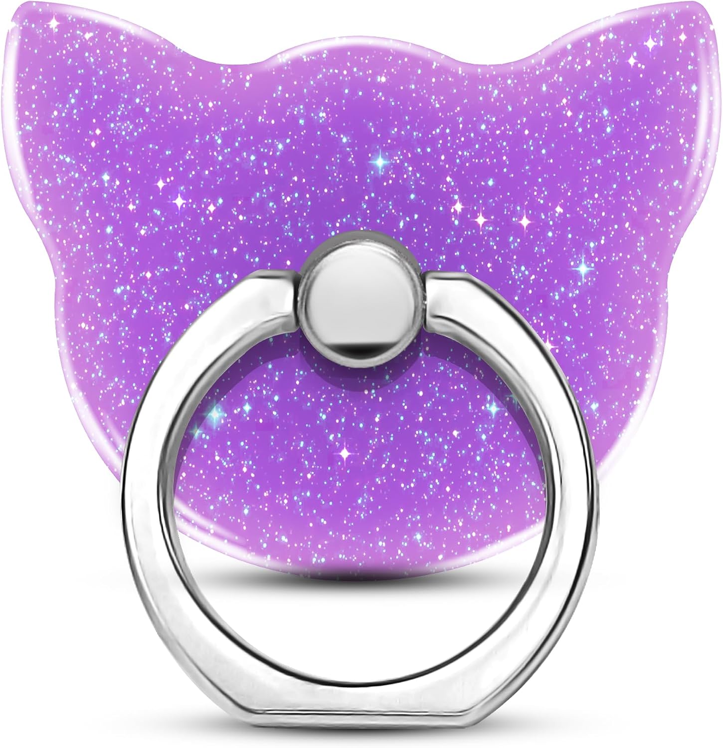 TACOMEGE Bling Glitter Phone Grip, Cat, Purple