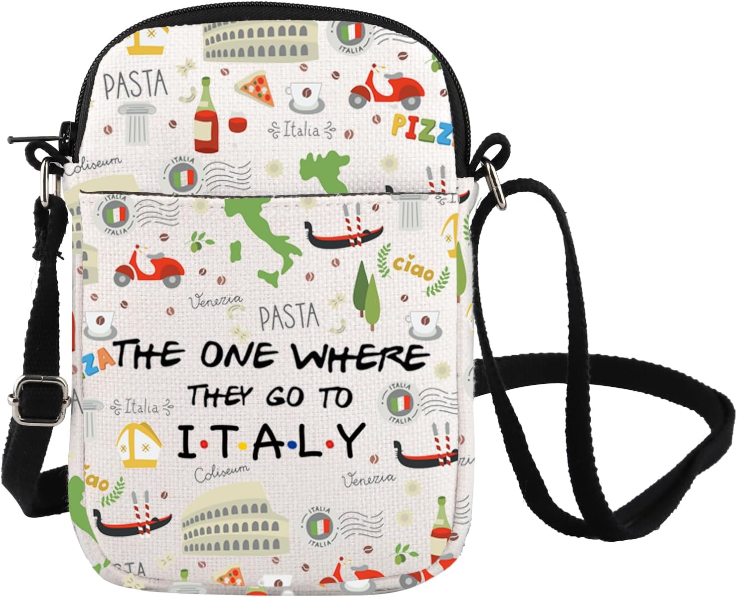 Italy Travel Crossbody Bag Italian Islands Gift Southern Italy Travel Messenger Bag Italy Honeymoon Gift Souvenir Gift