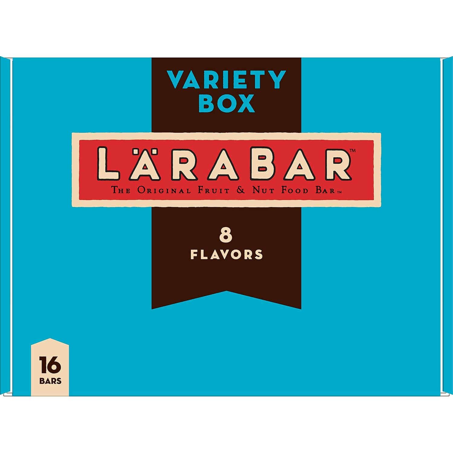 Larabar Gluten Free Snack Bars Variety Box, Vegan, 8 Flavors, 1.7oz, 16ct & Fruit & Nut Bar, Cashew Cookie, Gluten Free, Vegan, 1.7 oz Bars (16 Count)