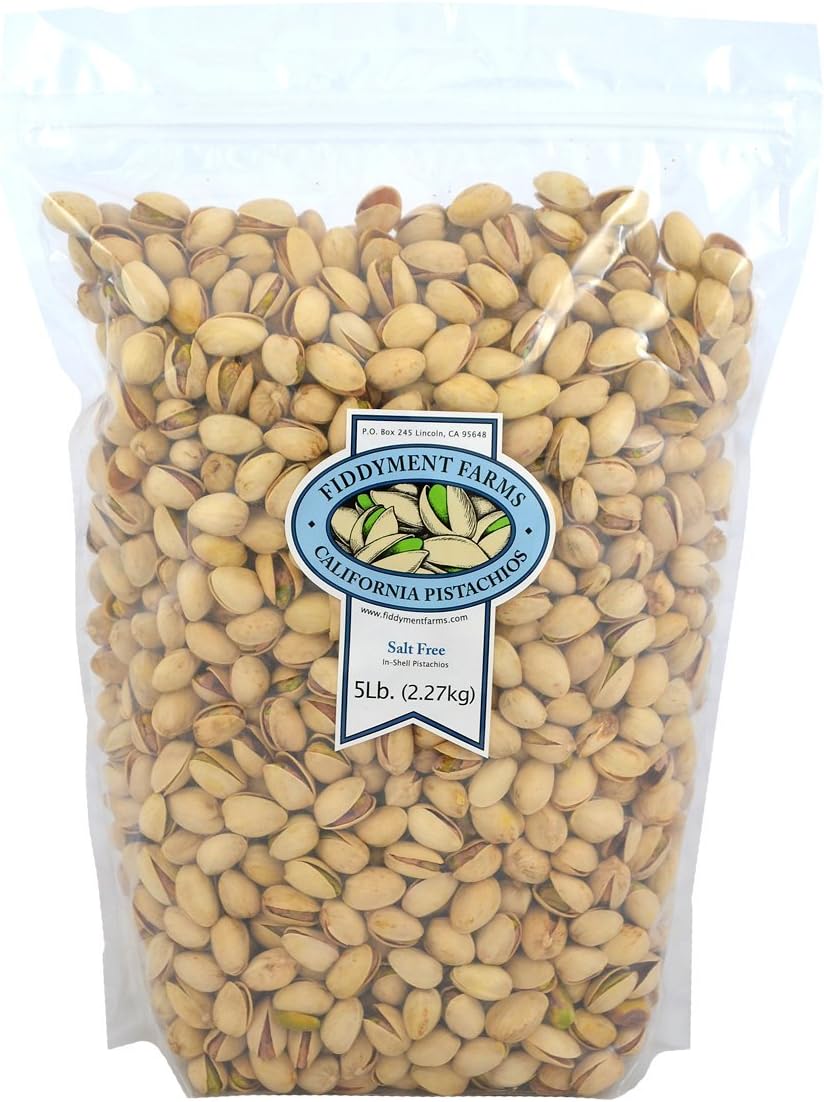 Pistachios, In-Shell Salt Free, 5 Pound