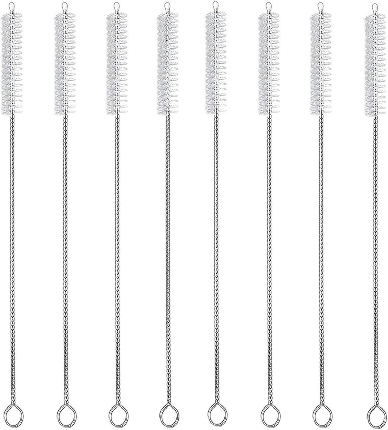Straws Cleaner Brushes 8 Piece Value Pack nylon bristles stainless steel handle Pipe Tube Cleaner -3/8"diameter x 9.5" Long