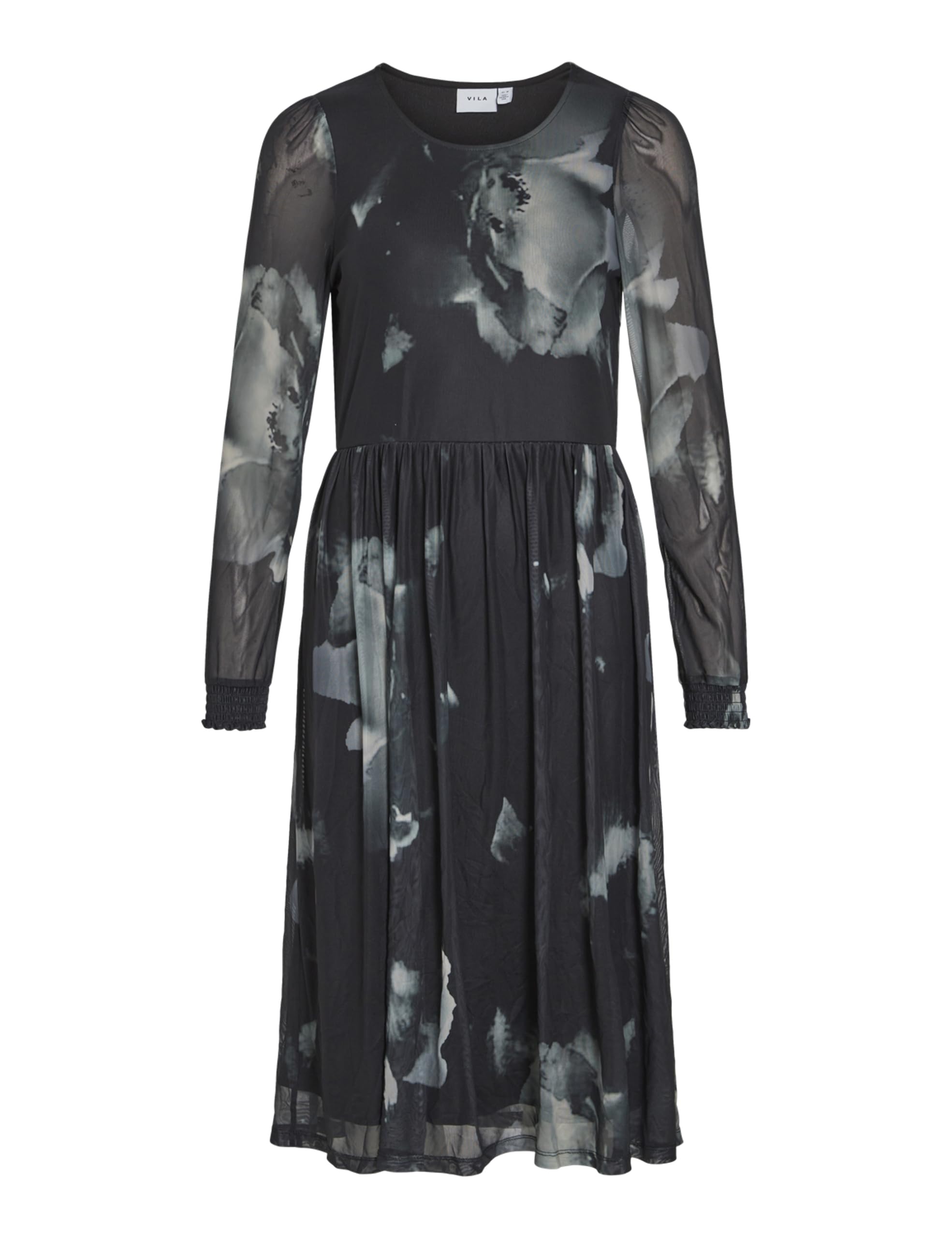 Vila Vivolette Vai O-Neck L/S Dress/Lc, Black Beauty, L