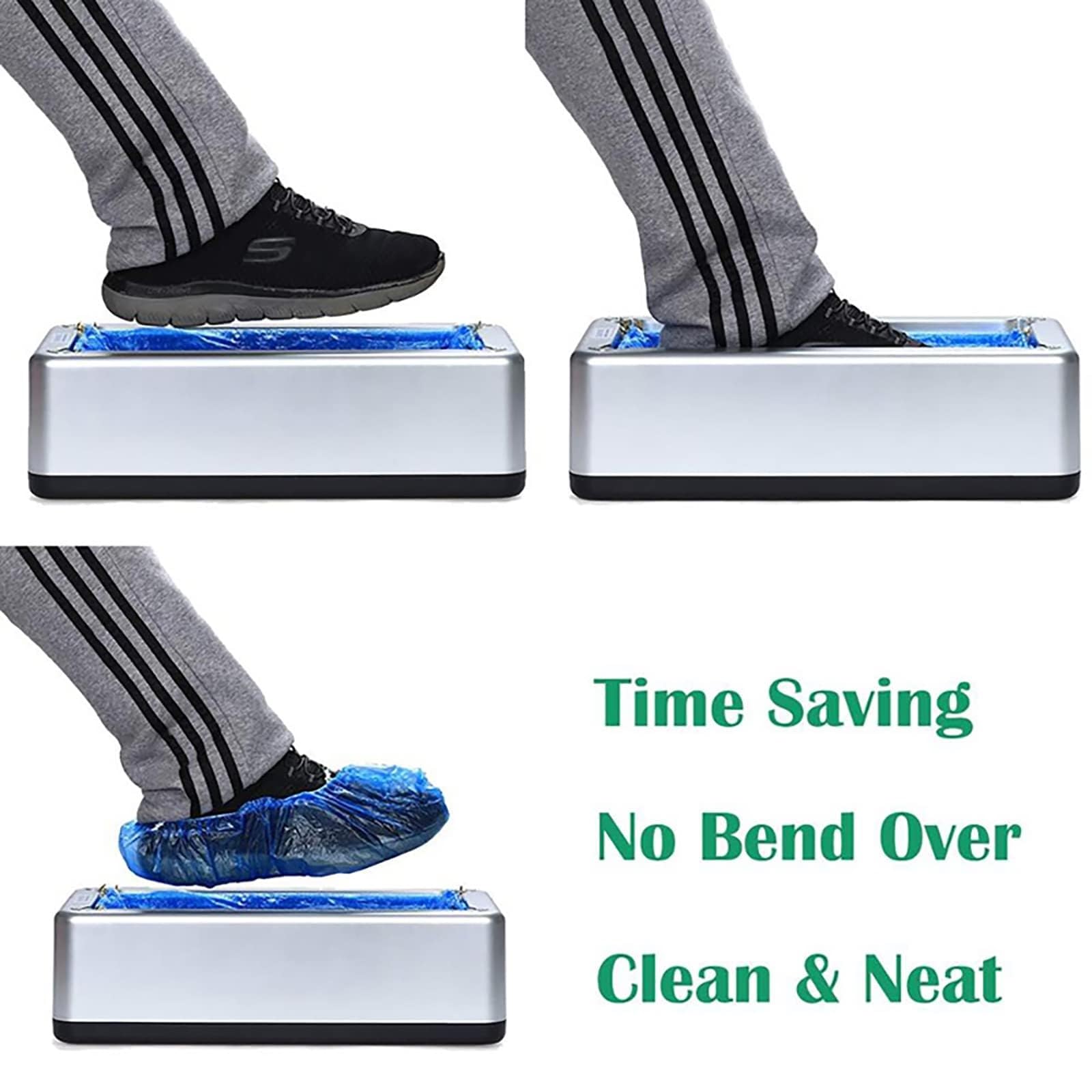 Máquina automática de cubrir zapatos, dispensador de cubiertas de zapatos con 200 piezas desechables cubrezapatos, cubierta impermeable para botas, antideslizante, duradera, funda para botas de