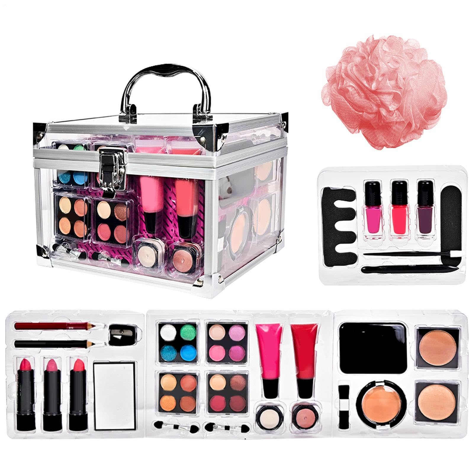 Teenager Make-up Set Tragbare Schminktasche Für Bühnen Makeup | Lidschatten Rouge Pinsel Set Für Jugendliche Reise Theater Hochzeit Halloween Alltag