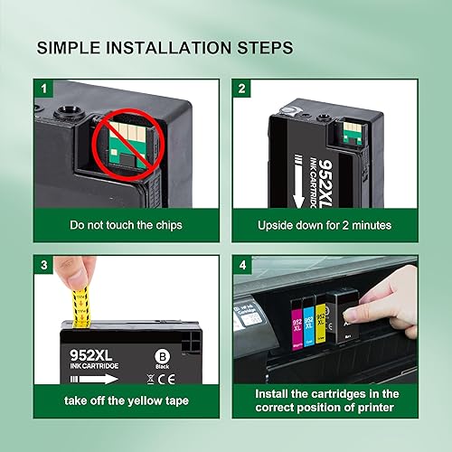 Miniatura 8 de Cartuchos de tinta 952XL de repuesto de alta capacidad para cartuchos de tinta HP 952XL, paquete combinado funciona con impresora HP Officejet Pro