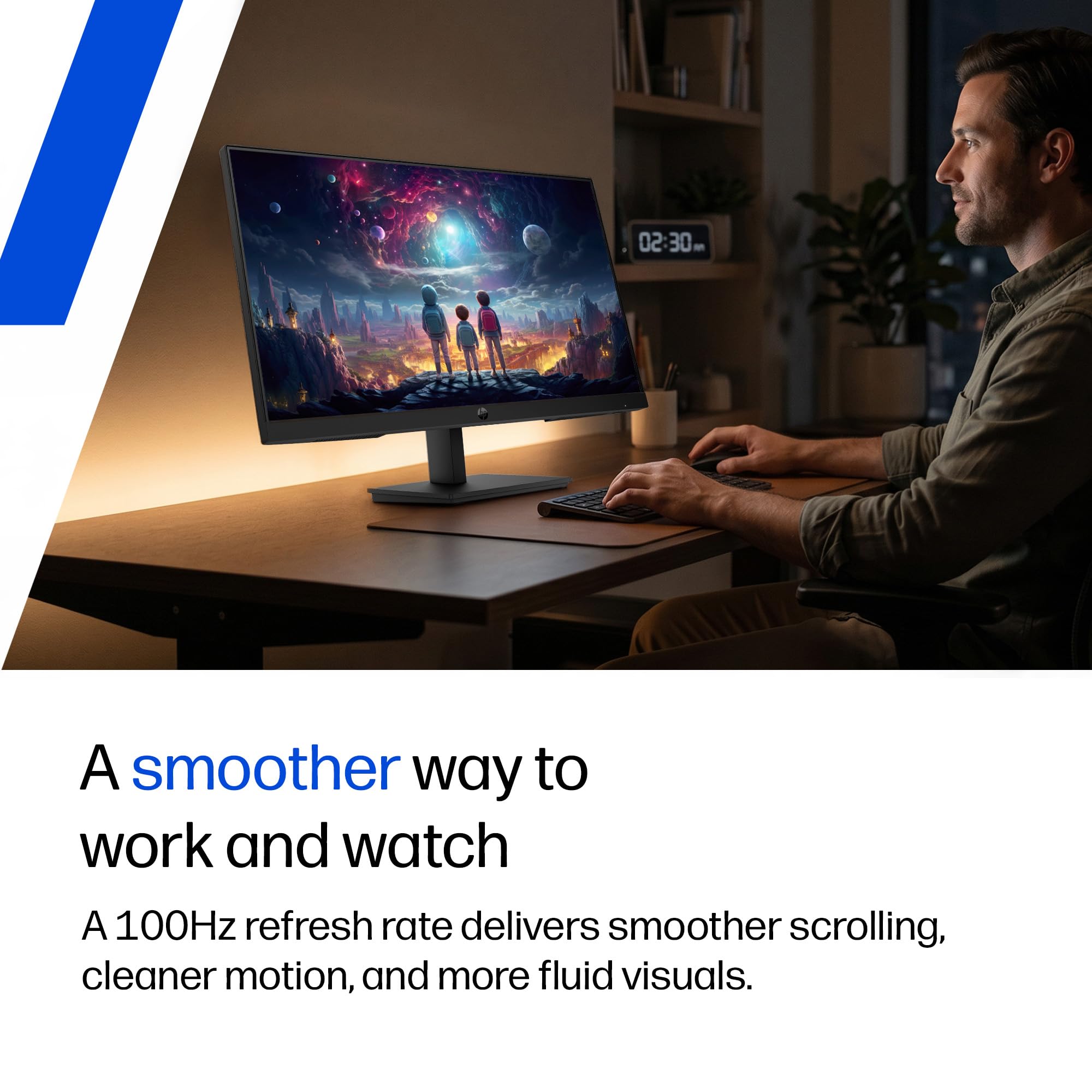 HP Series 3 Pro 23.8 inch(60.5cm) FHD Monitor, Energy Star Certified, VESA mountable, 3-Sided Borderless,IPS, 100Hz, LCD, Anti-Glare, 5ms Response time, Flicker-Free, 1 HDMI 1.4, Black, 3.77kg, 324pf — Amazon image 4