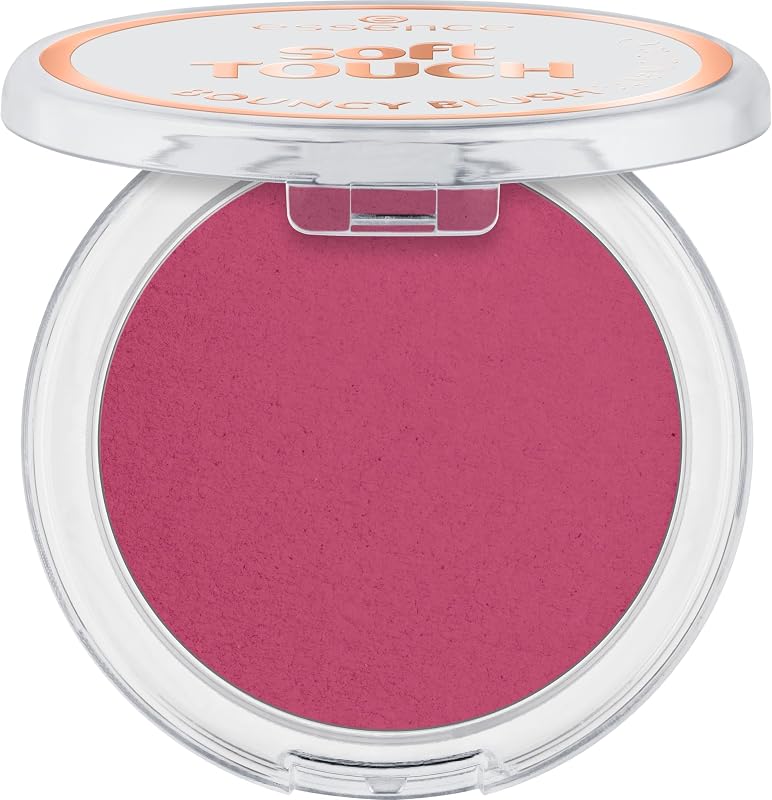 essence Soft Touch Bouncy Blush, Cream to Powder (20| Electric Peony) | Lightweight, Buildable Natural Finish, Cheek Makeup, Long-Lasting All-Day Color; Vegan & Cruelty-Free, Paraben-Free